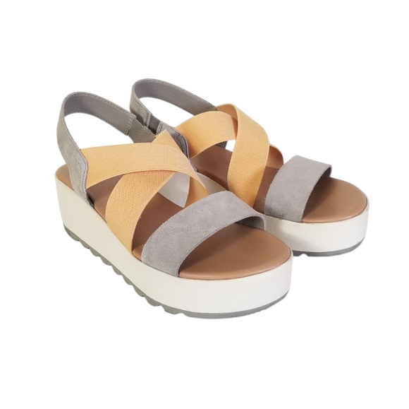 SOREL Women's Cameron Flatform Slingback Sandals Size 8.5 Strappy Sporty Casual - Picture 1 of 13